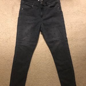 NWOT Loft modern skinny polka dot jeans Sz 10